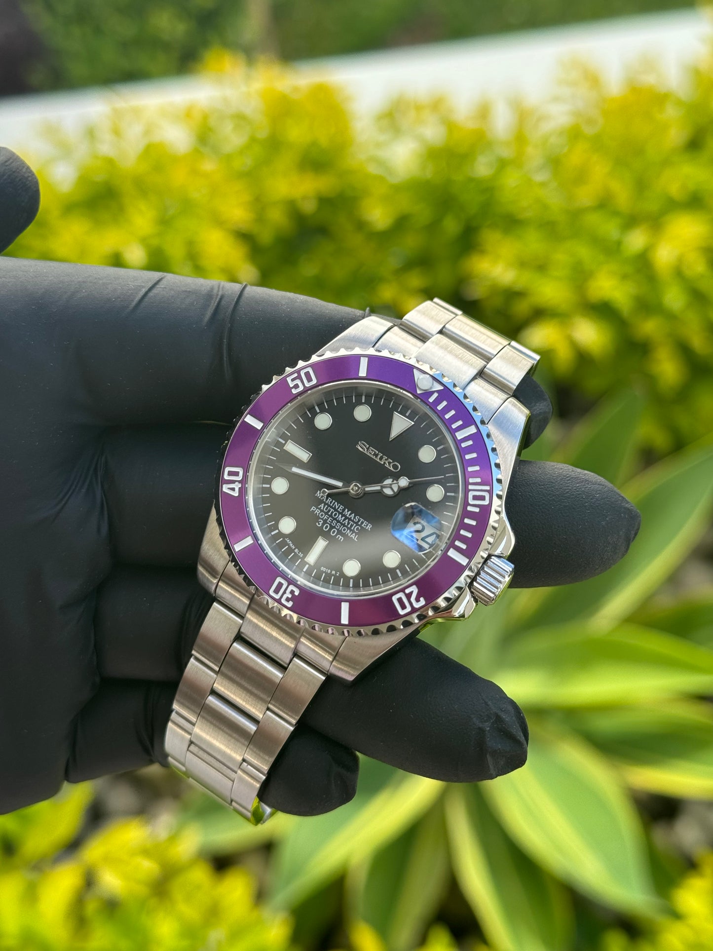 Purple Bezel W/Black Dial Marine Master Mod