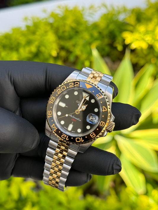 Black/Gold Two Tone GMT Mod - In Stock