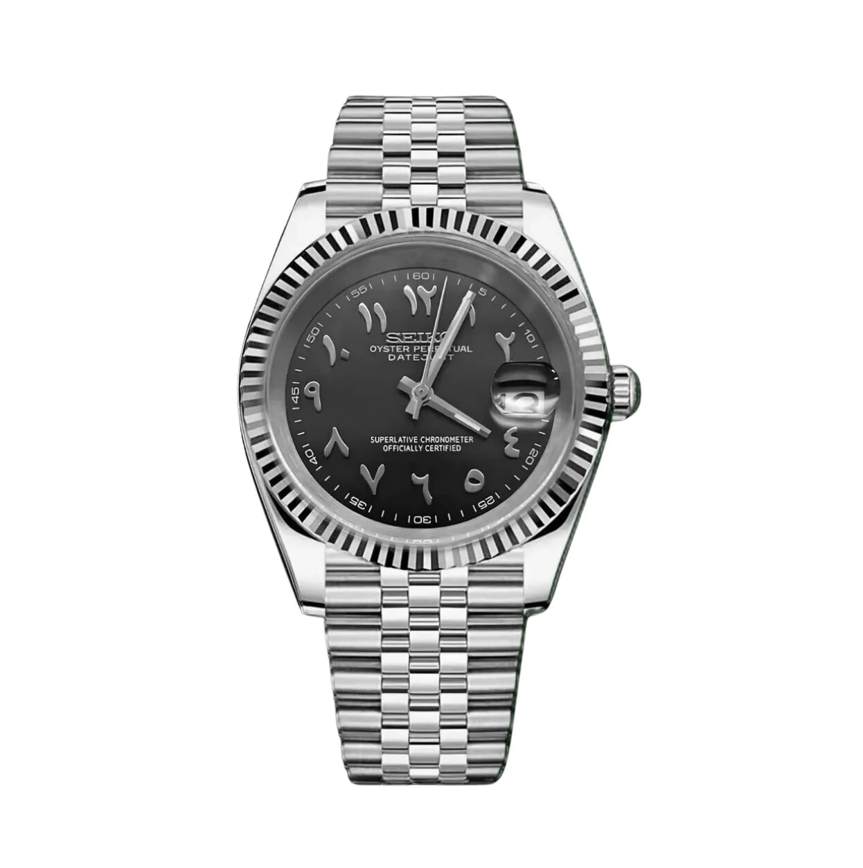 DateJust Mod Black Arabic v2