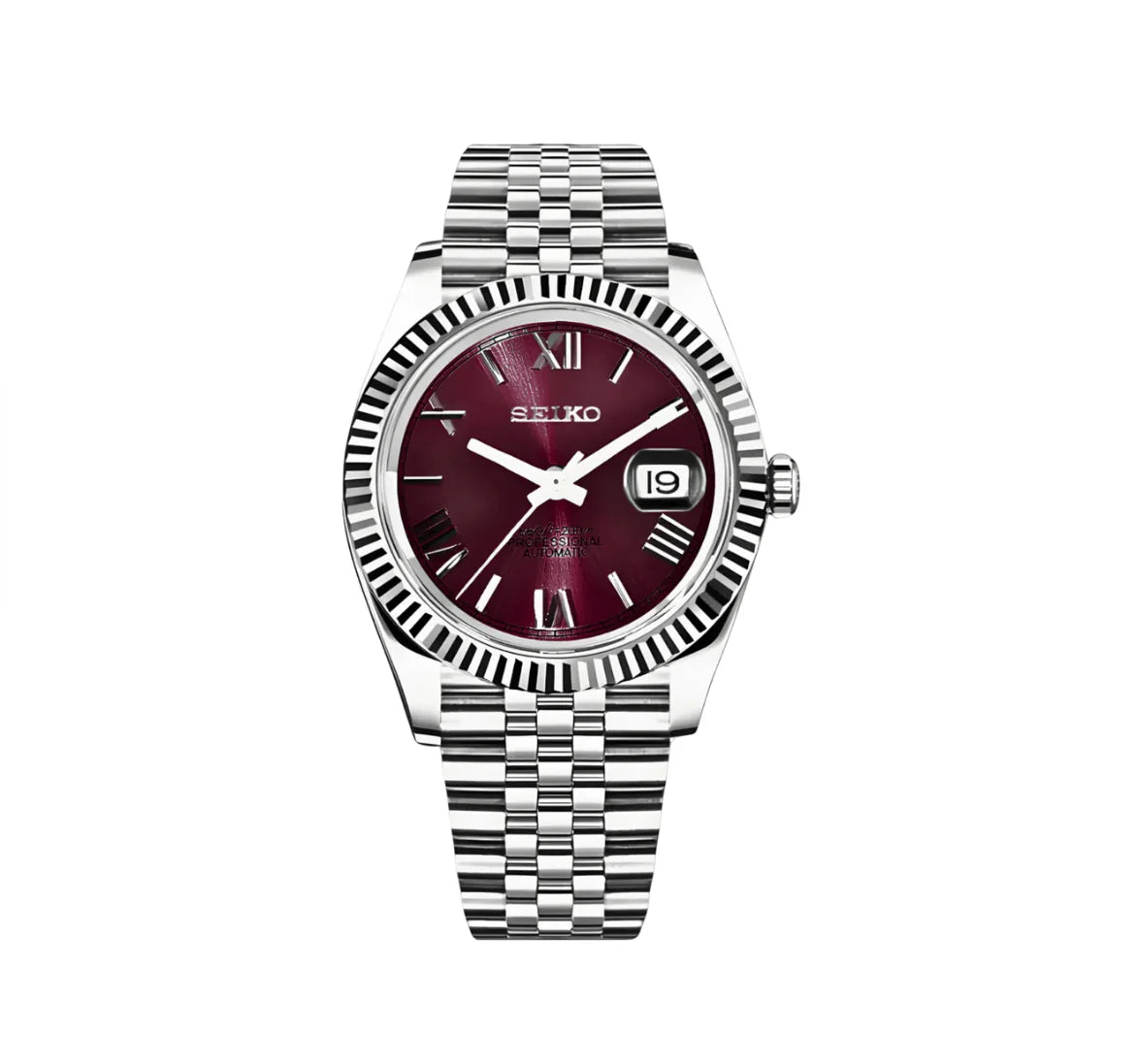 DateJust Mod Maroon Roman