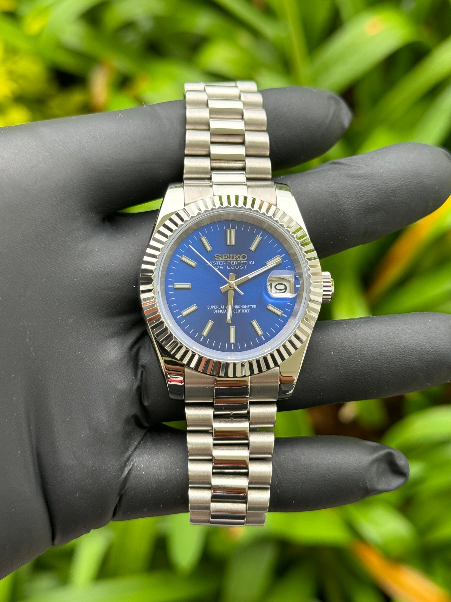 Blue DateJust Mod - Out of Stock (Available for Custom Order)