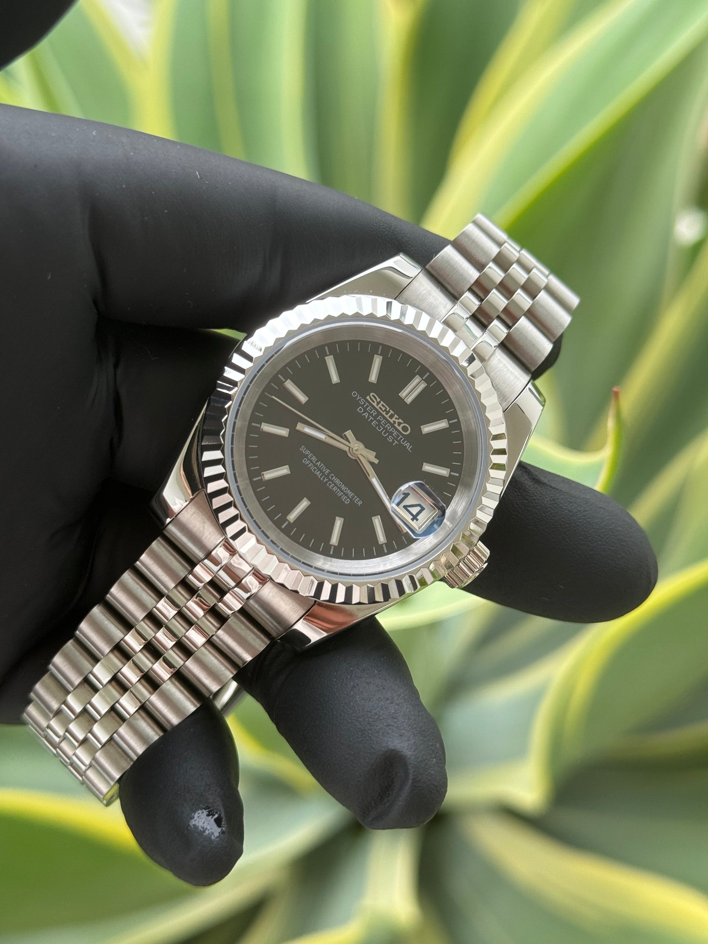 Black DateJust Mod - Out of Stock (Available for Custom Order)