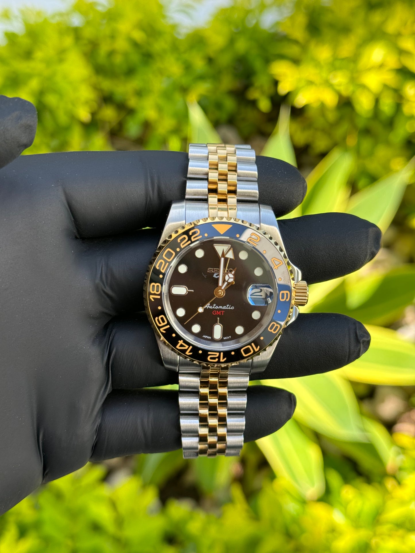 Black/Gold Two Tone GMT Mod - In Stock