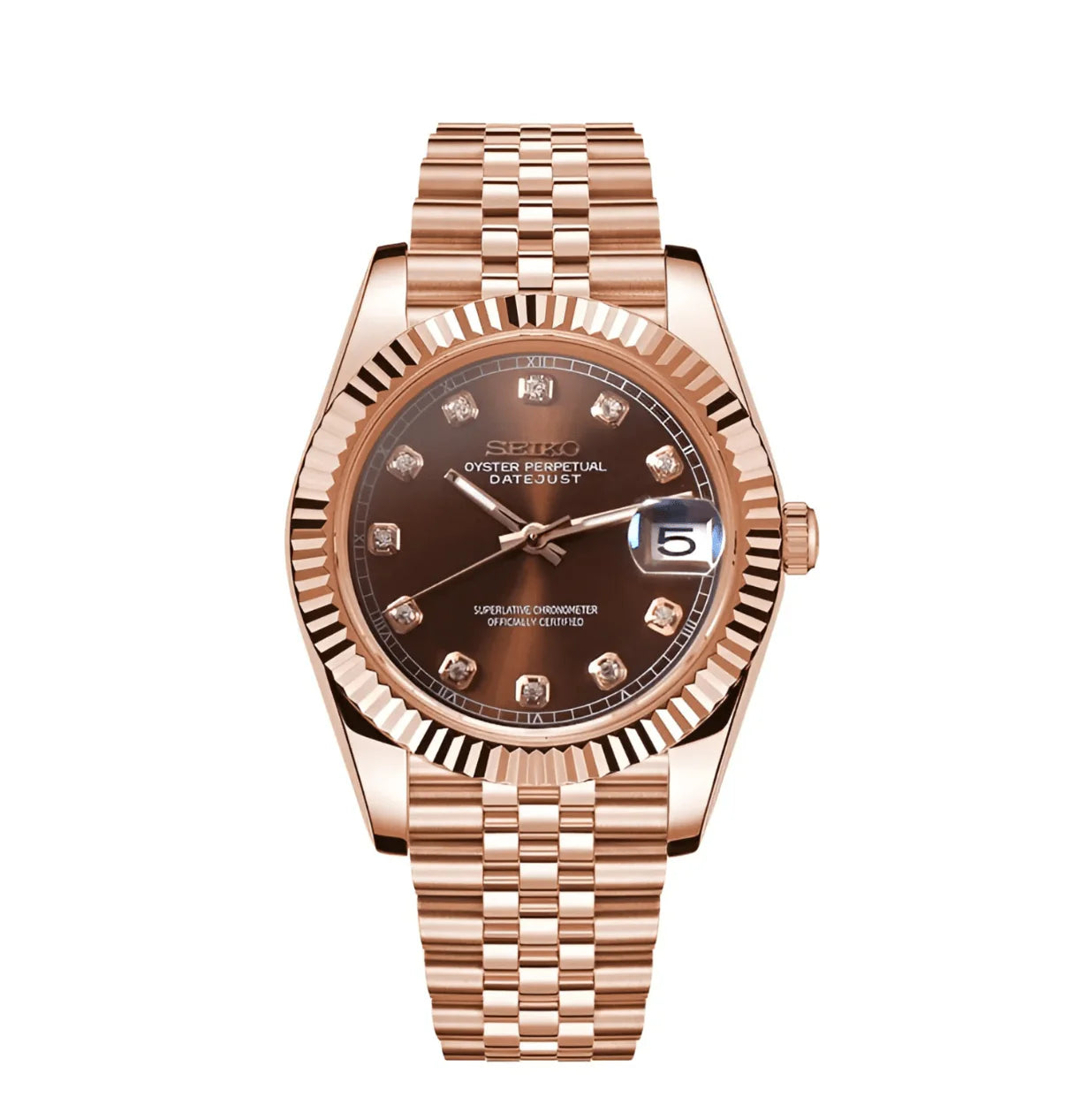 DateJust Mod Rose Gold W/Bronze Diamond