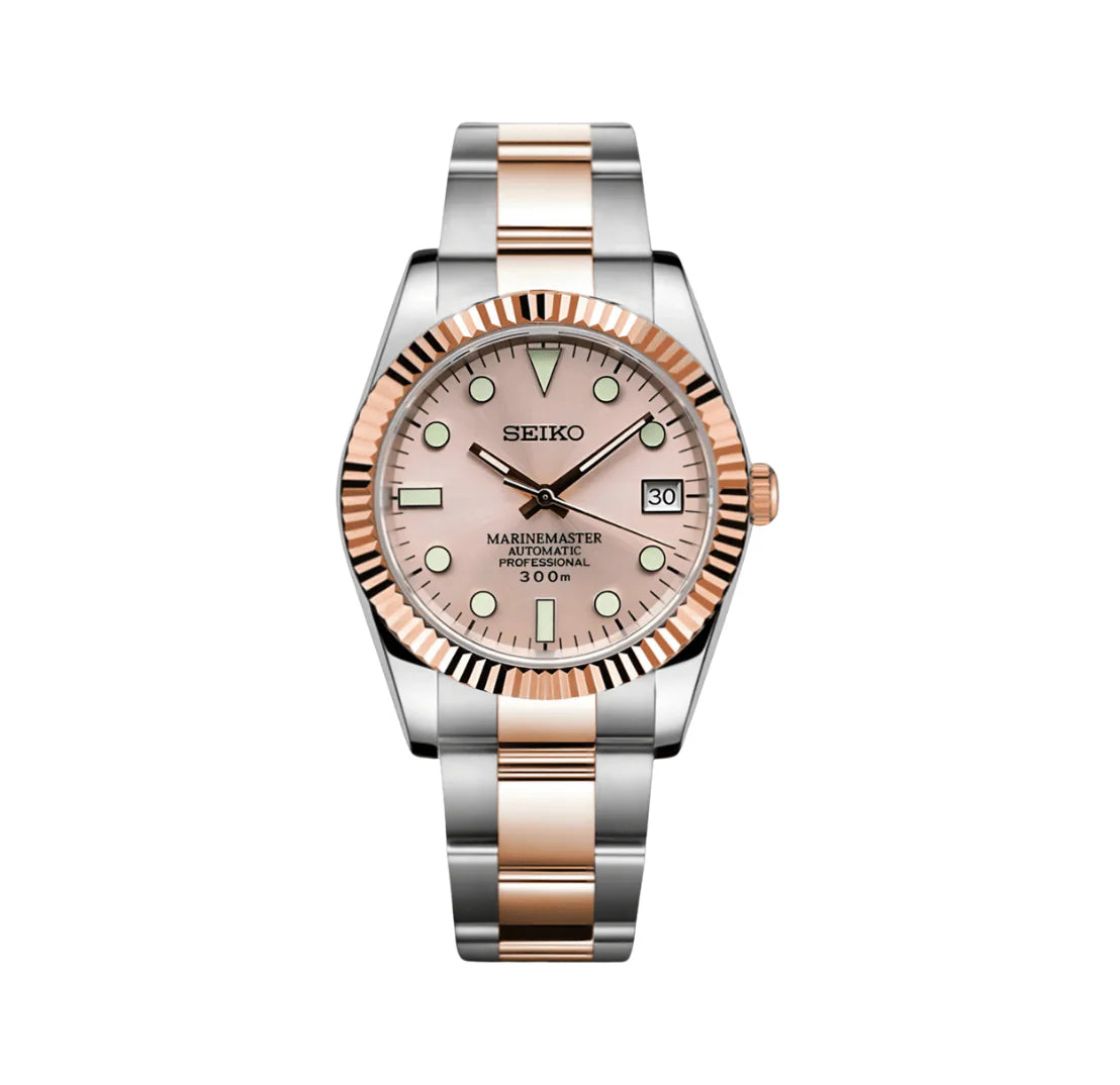 DateJust Mod Two Tone Rose Gold W/Champagne Pink