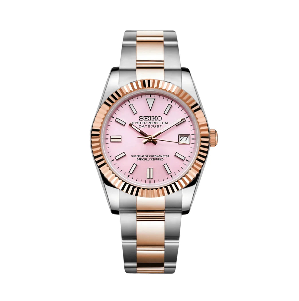 DateJust Mod Two Tone Rose Gold W/Pink