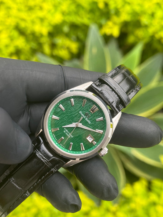 GS Hi-Beat Green Mod W/Black Leather Strap