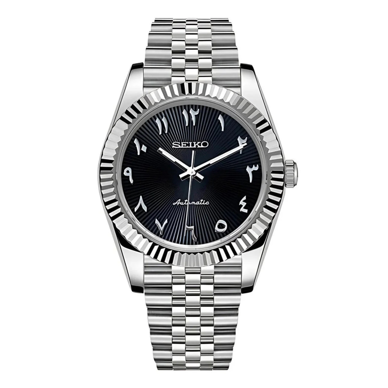 DateJust Mod Textured Black Arabic