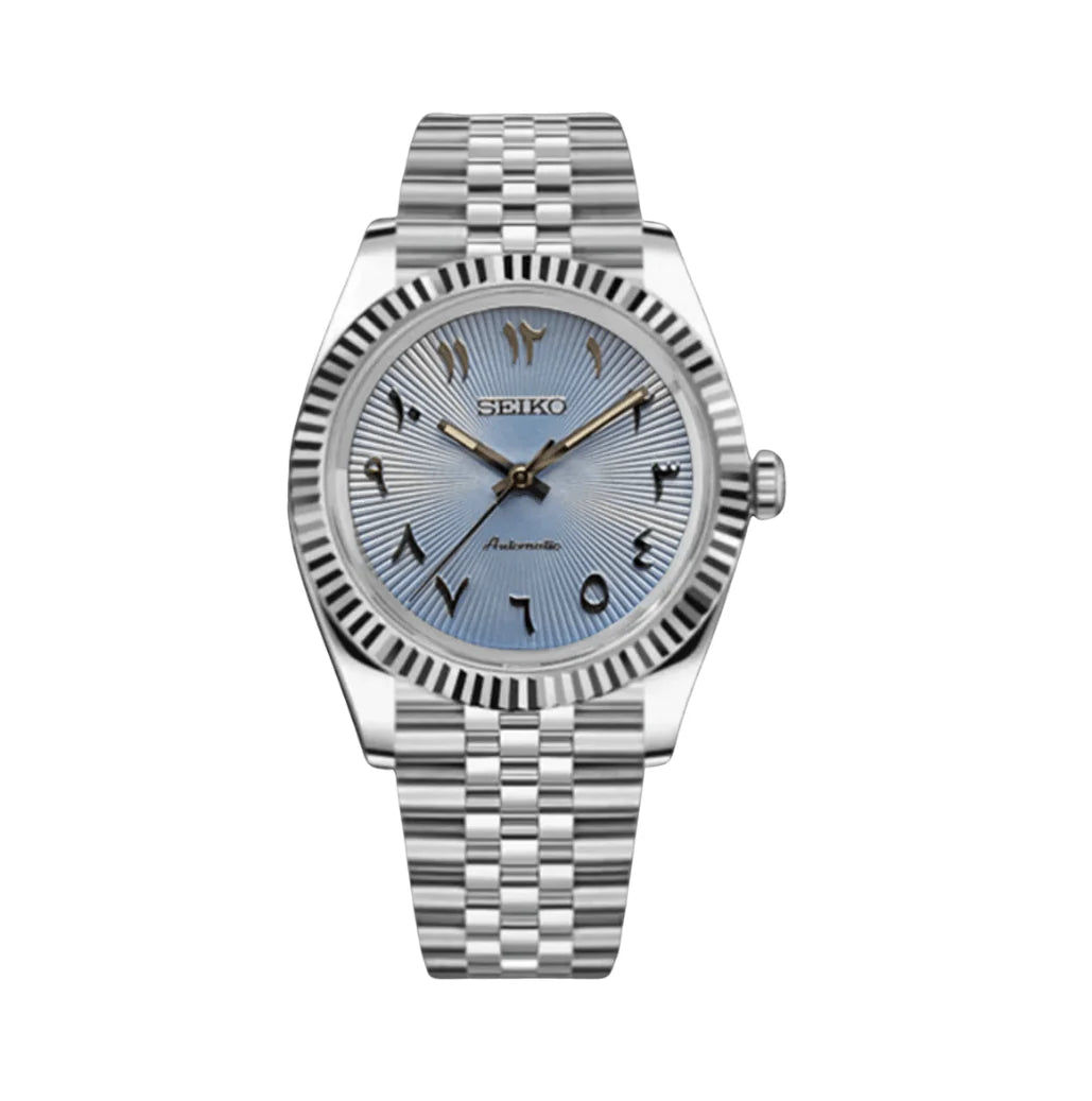 DateJust Mod Textured Light Blue Arabic