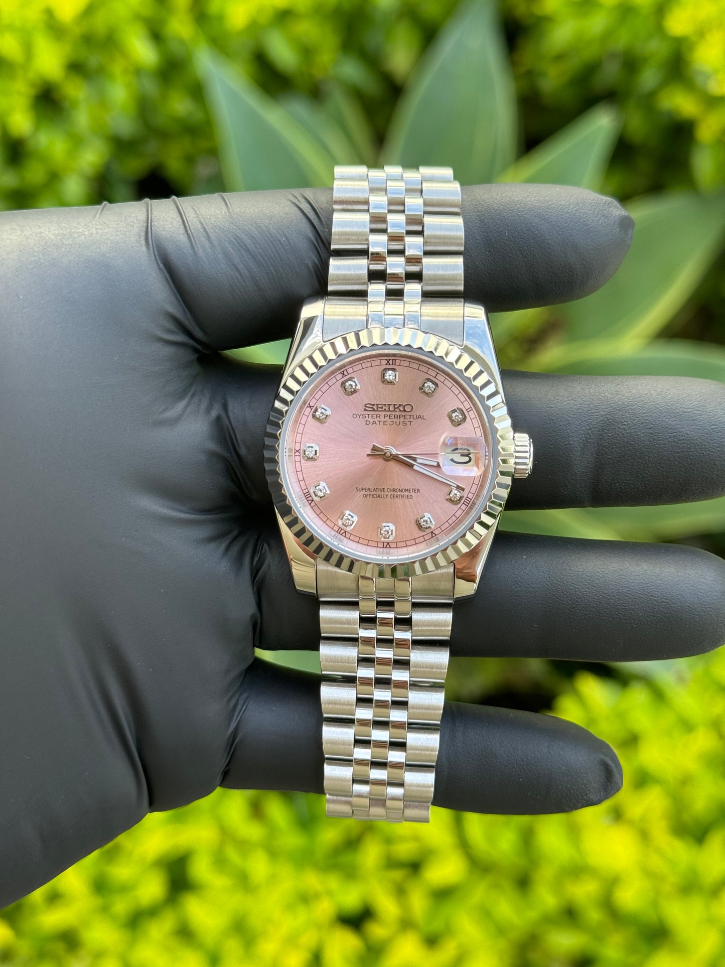 Baby Pink DateJust W/Diamond Mod - 36mm In Stock