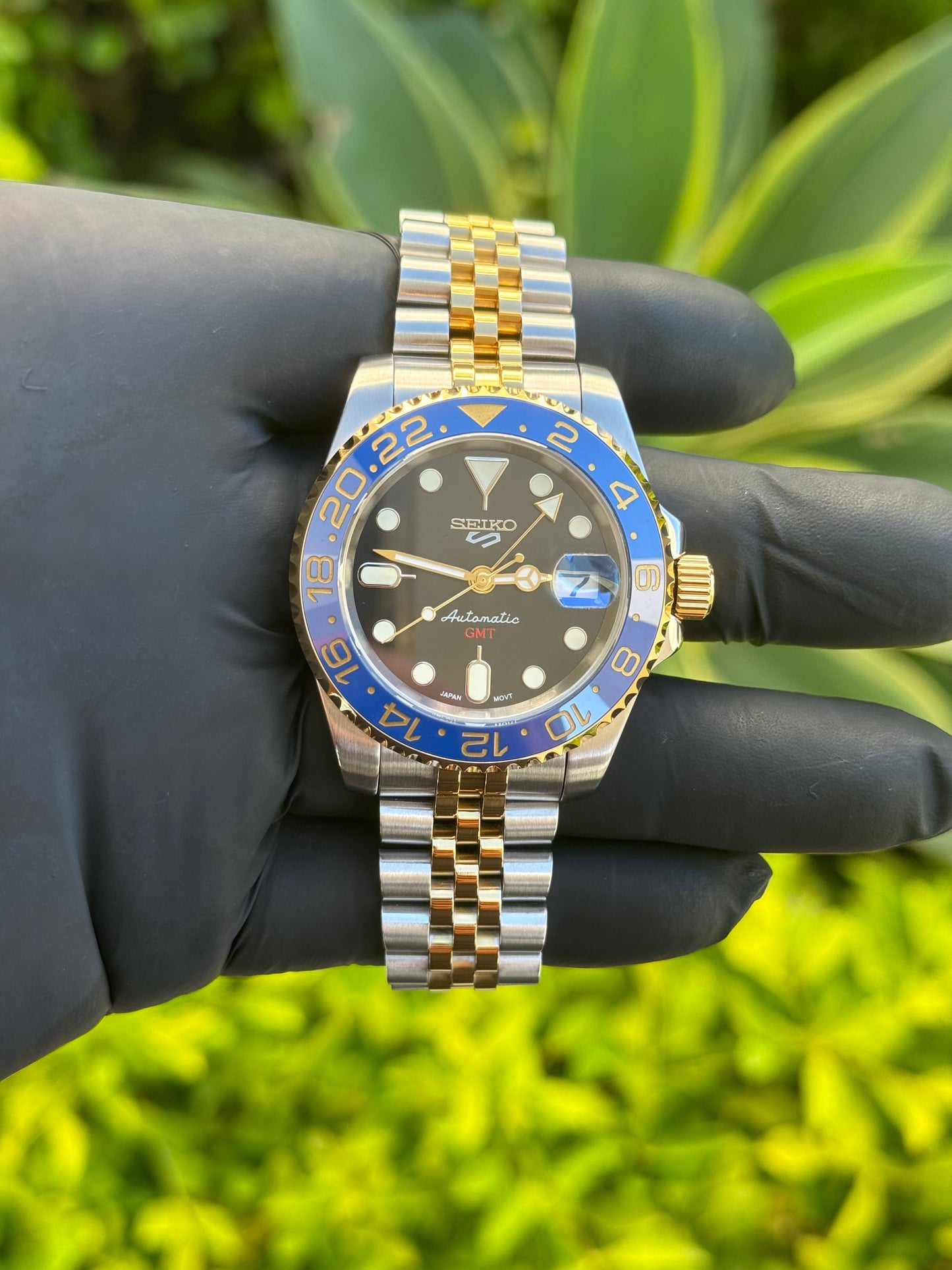 Blue/Gold Two Tone GMT Mod - In Stock