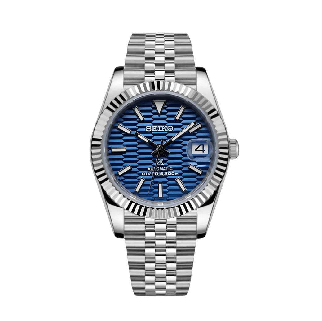 DateJust Mod Textured Blue