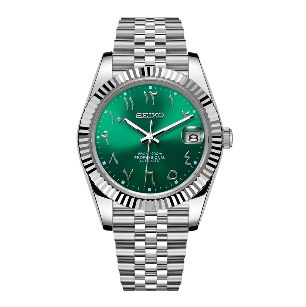 DateJust Mod Forest Green Arabic