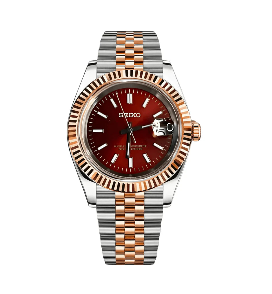 DateJust Mod Two Tone Rose Gold W/Red