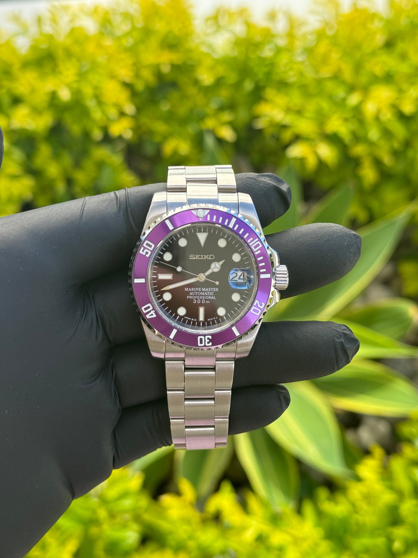 Purple Bezel W/Black Dial Marine Master Mod