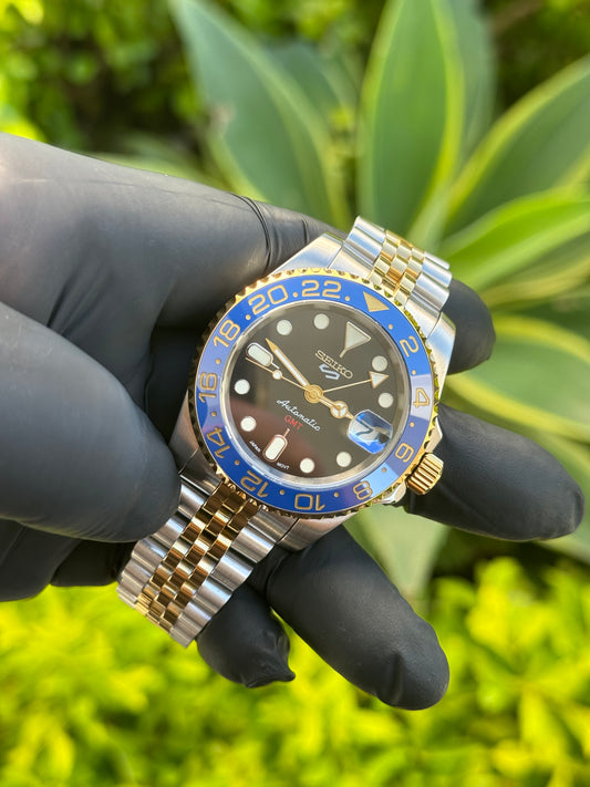 Blue/Gold Two Tone GMT Mod - In Stock