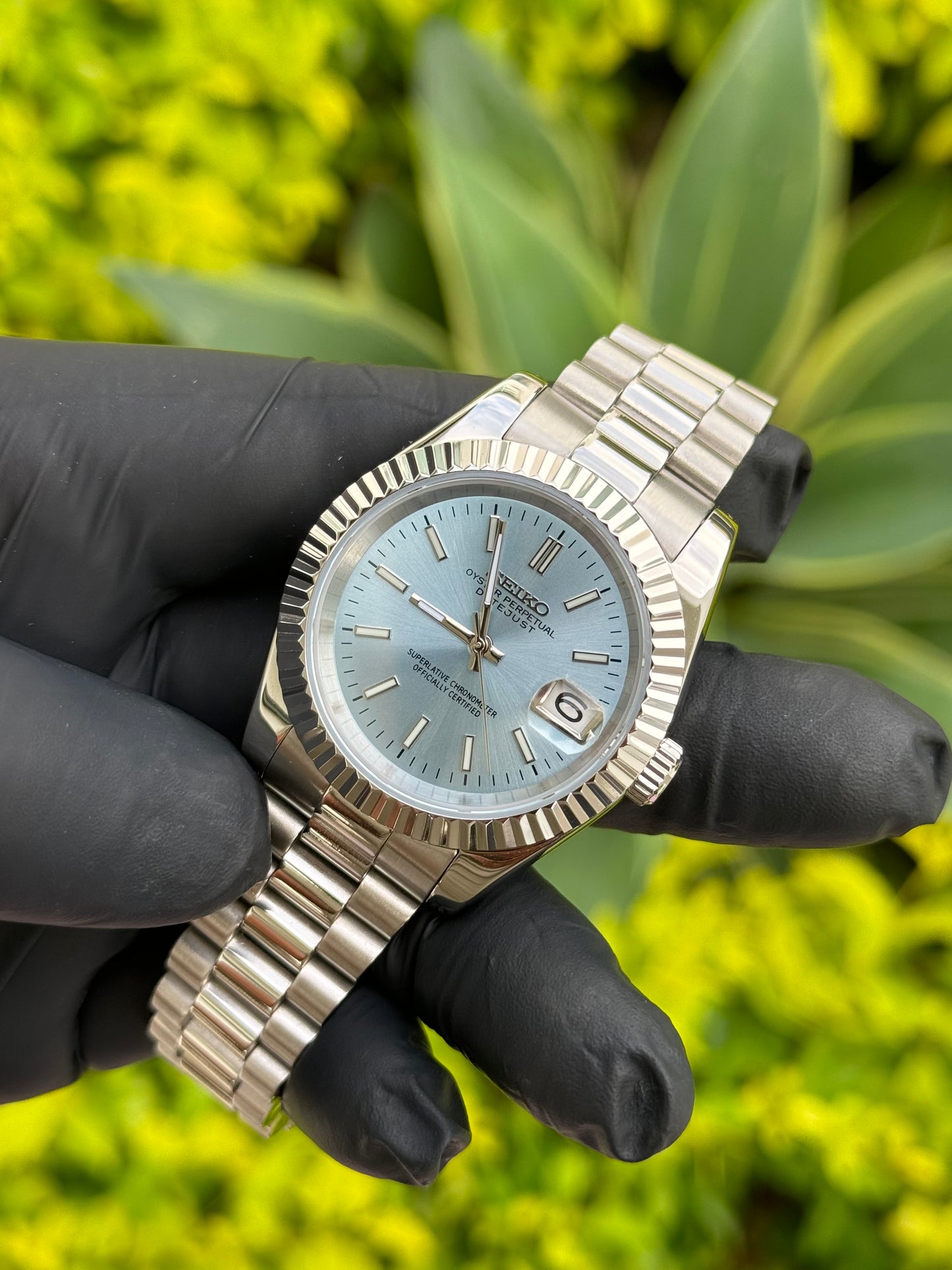 Baby Blue DateJust Mod - 39mm In Stock