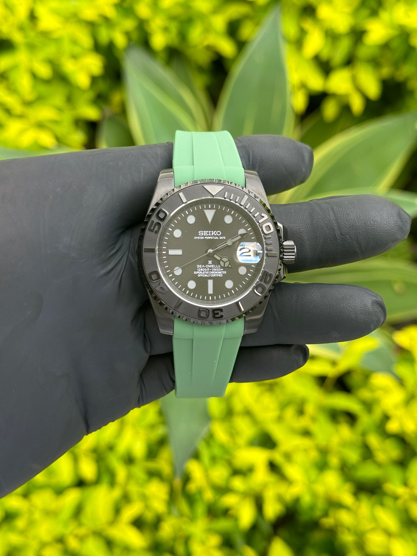 Sea Dweller Stealth Mod W/Green Band