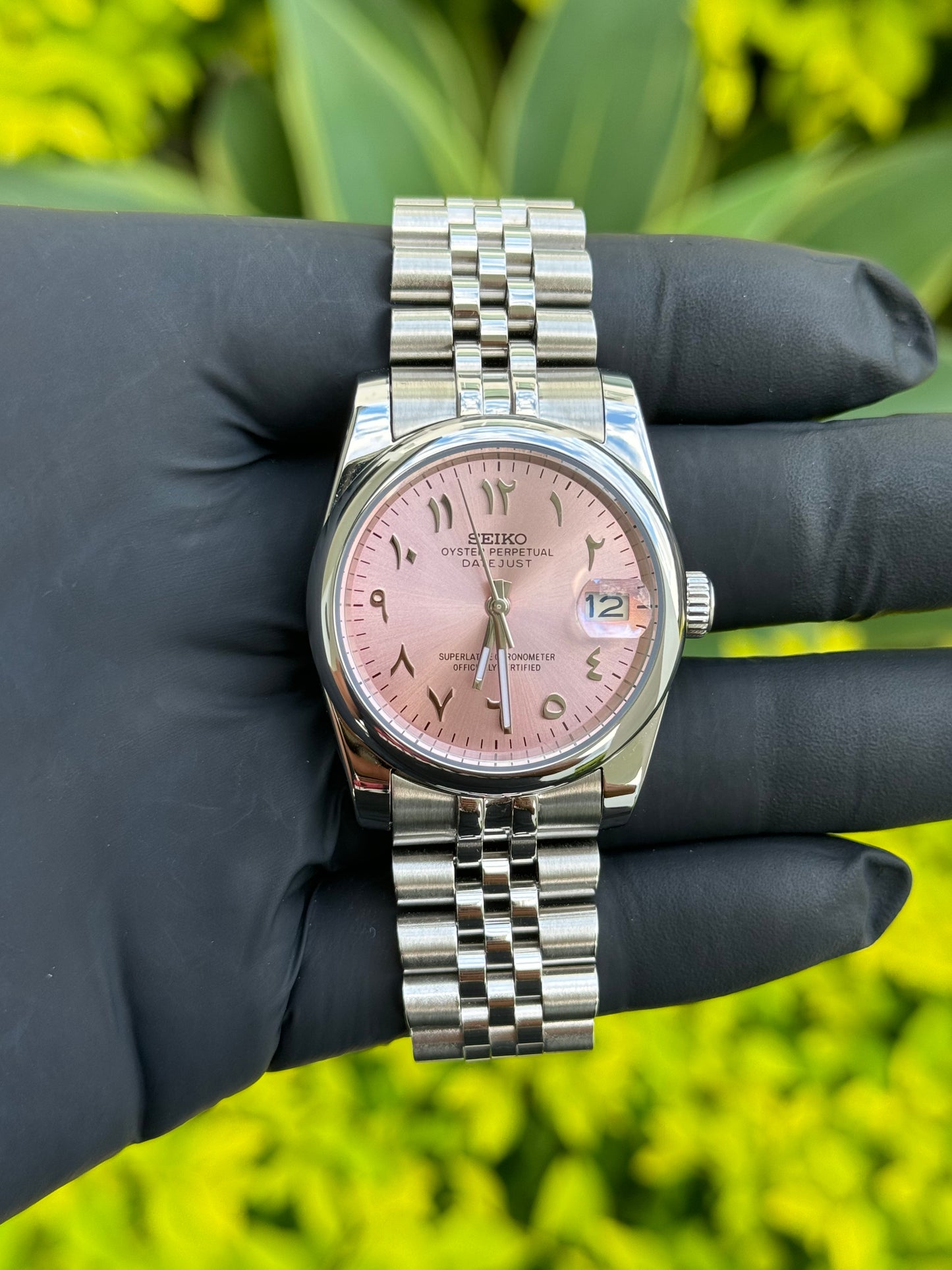 DateJust Ice Pink Arabic Dial Mod - 36mm In Stock